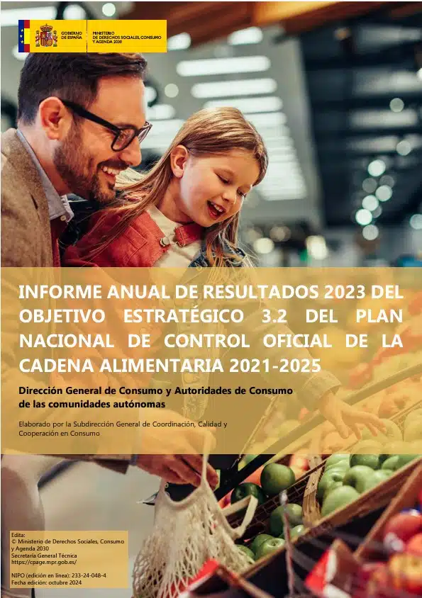 informe de resultados 2023 del plan nacional de control oficial de la cadena alimentaria